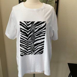 TONI B WHITE TEE SHIRT TOP SZ. 2X...